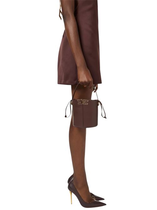 Borsa secchiello con logo Elisabetta Franchi | BS92A61E2644